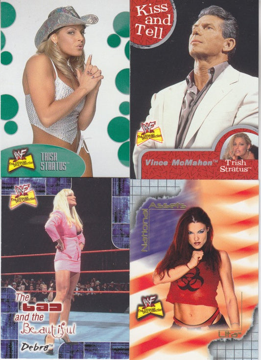 2001 Fleer WWF Ultimate Diva Collection Set (100) w/Kiss &amp; Tell, National Assets, Bad &amp; Beautiful insert sets Nm