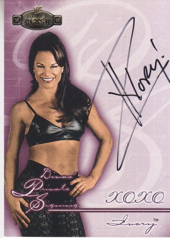 2001 Fleer WWE Championship Clash Diva Private Signing Ivory autograph 2017 approx value:$50
