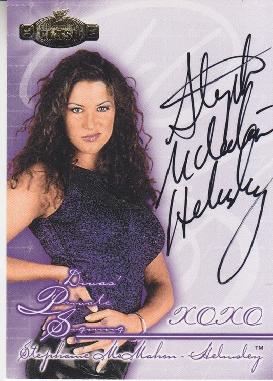 2001 Fleer WWE Championship Clash Diva Private Signing Stephanie Autograph 2021 Approx value:$300