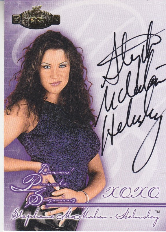 2001 Fleer WWE Championship Clash Diva Private Signing Stephanie Autograph 2021 Approx value:$300