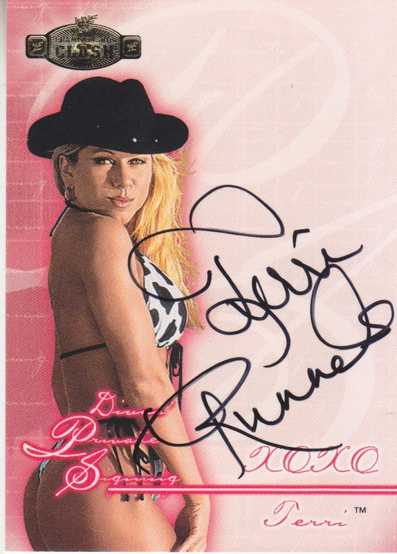 2001 Fleer WWE Championship Clash Diva Private Signing Terri autograph 2017 approx value:$50