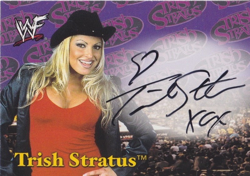 2001 Fleer WWF NATIONAL SPORTS CONVENTION Trish Stratus Autograph 2017 approx value:$30 PW Catalog