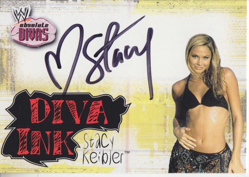 2002 Fleer WWF Absolute Divas Stacy Keibler Autograph 2017 approx value:$75 PW Catalog
