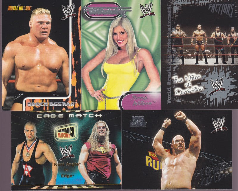2002 Fleer WWF Royal Rumble Set (90)+15 Divastating, 10 Gimmick,10 Recap &amp; 5 Factions Nm PW Catalog