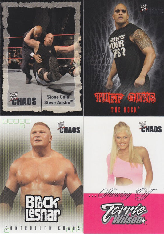 2004 Fleer WWE Chaos Set (95+12 Tuff, 15 Controlled, 16 Showing Off) Nm