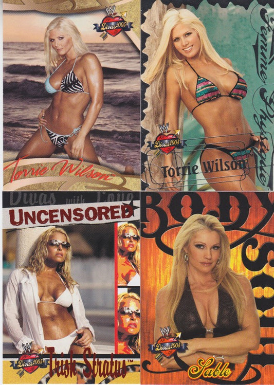 2004 Fleer WWE Divas 2005 Set (80+13 Physique,10 Body, 13 Uncensored) Nm