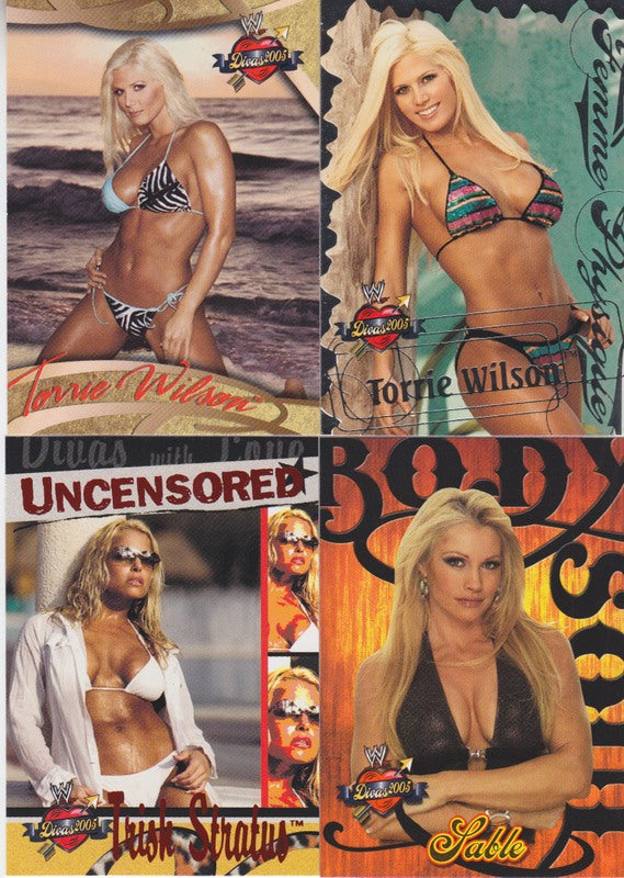 2004 Fleer WWE Divas 2005 Set (80+13 Physique,10 Body, 13 Uncensored) Nm PW Catalog