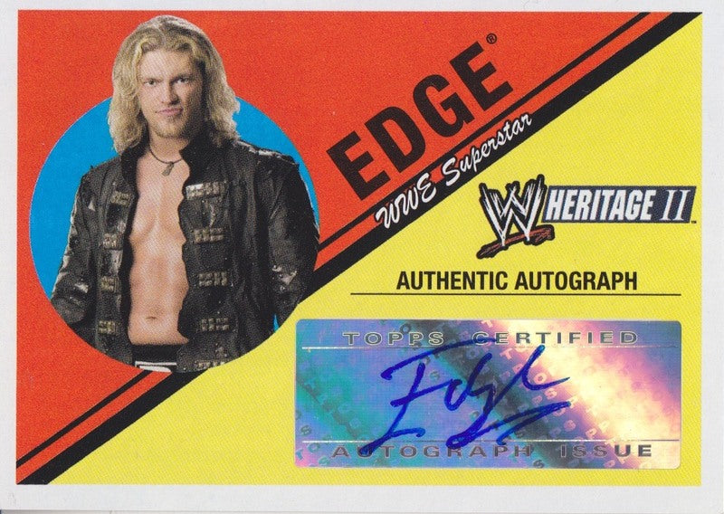 2006 Topps WWE Heritage II Edge Autograph 2017 approx value:$50 PW Catalog