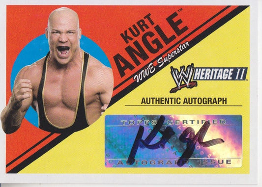 2006 Topps WWE Heritage II Kurt Angle Autograph 2017 approx value:$20
