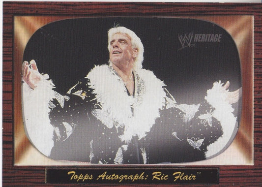 2005 Topps WWE Heritage Ric Flair unreleased/ unsigned card 2017 approx value:$50