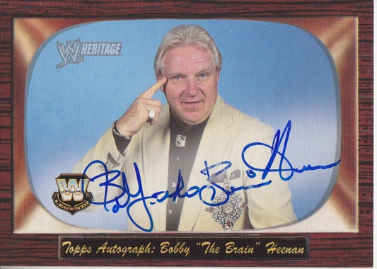 2005 Topps WWE Heritage Bobby Heenan Autograph 2017 approx value:$250