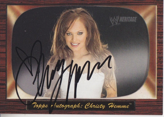 2005 Topps WWE Heritage Christy Hemme Autograph 2017 approx value:$50