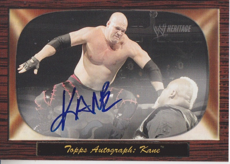 2005 Topps WWE Heritage Kane Autograph 2017 approx value:$40 PW Catalog