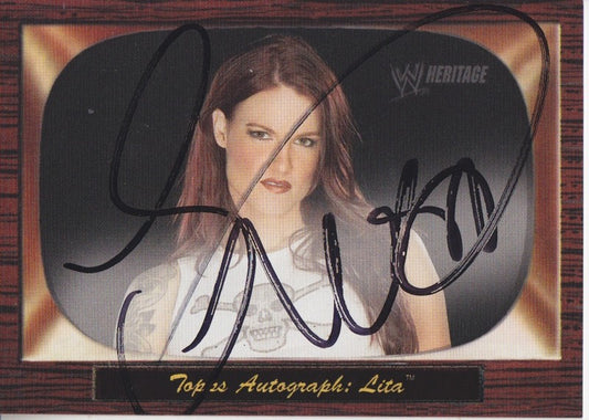 2005 Topps WWE Heritage Lita Autograph 2017 approx value:$40