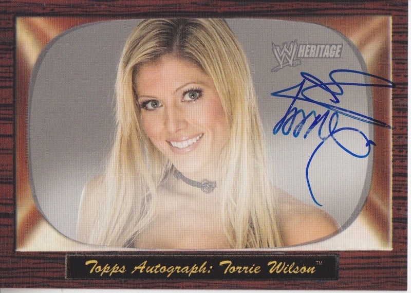 2005 Topps WWE Heritage Torrie Wilson Autograph 2017 approx value:$40 PW Catalog