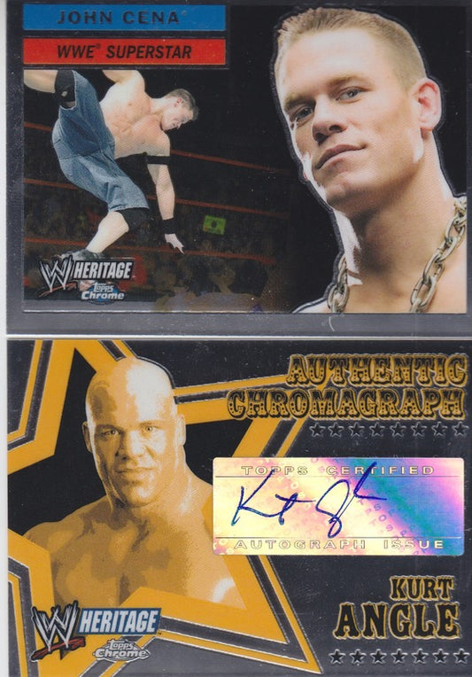 2006 Topps WWE Heritage Chrome Trading Cards Set (90+Angle Autograph) Nm PW Catalog