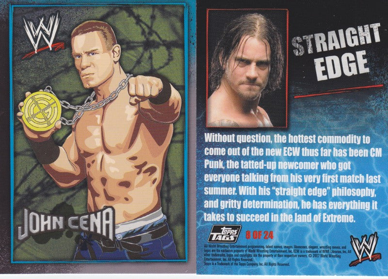 2007 Topps WWE Dog Tags Cards Set (24) Nm PW Catalog