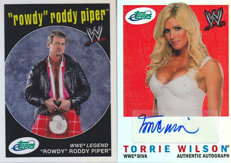 2007 Topps WWE eTOPPS Trading Cards Set (6+Torrie Wilson Autograph) Nm approx 2017 value:$375