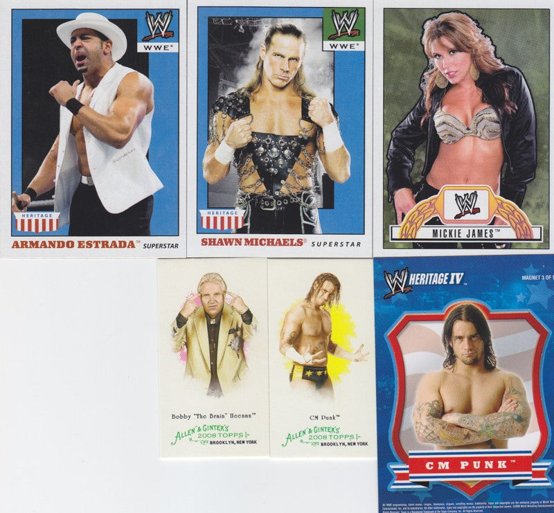 2008 Topps WWE Heritage IV Trading Cards Set (90+ Ringside,Tin, Magnet,Ginter Hobby&amp; Retail insert sets) Nm PW Catalog