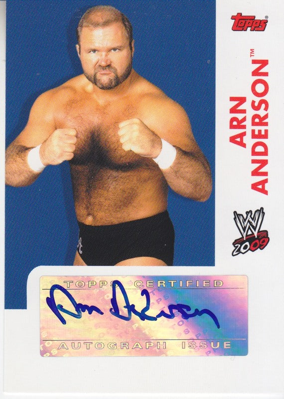 2009 Topps WWE Arn Anderson Autograph 2017 approx value:$50 PW Catalog