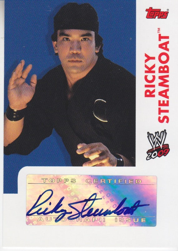 2009 Topps WWE Ricky Steamboat Autograph 2017 approx value:$50 PW Catalog