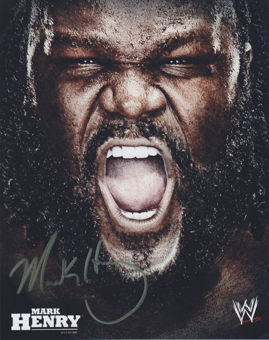 2011 Mark Henry (signed) WWE Promo Photo