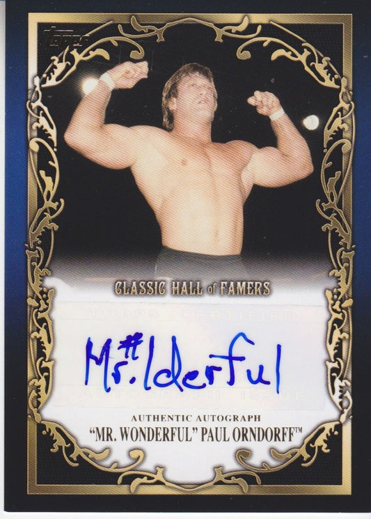 2012 Topps WWE Classic Hall of Famers 2017 approx value:$30 Paul Orndorff Autograph