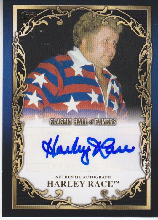 2012 Topps WWE Classic Hall of Famers 2017 approx value:$50 Harley Race Autograph