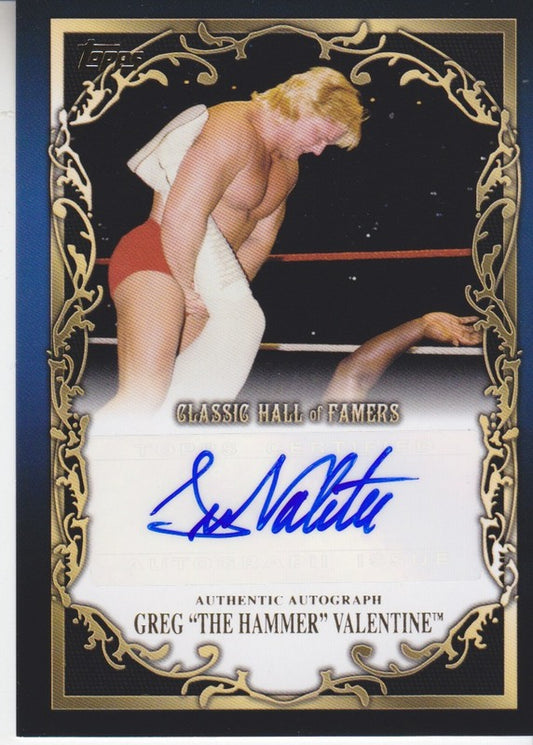 2012 Topps WWE Classic Hall of Famers 2017 approx value:$20 Greg Valentine Autograph