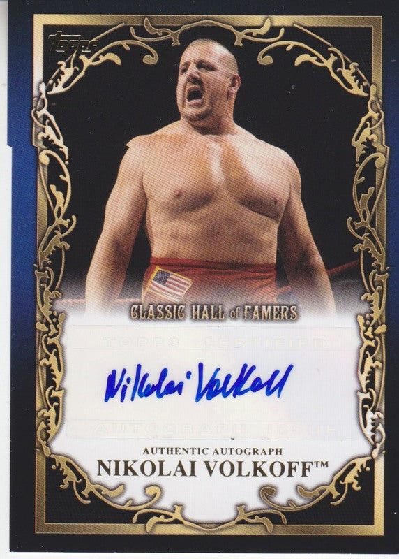 2012 Topps WWE Classic Hall of Famers 2017 approx value:$30 Nicolai Volkoff Autograph