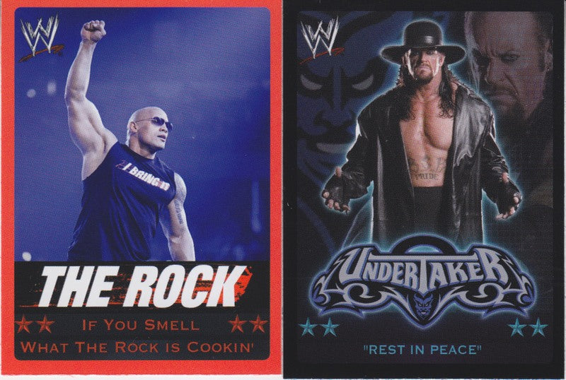 2012 WWE Stats Sticker set (10) Mt PW Catalog