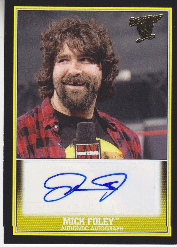 2013 Topps WWE Best of the WWE Mick Foley autograph 2017 approx value:$20 PW Catalog