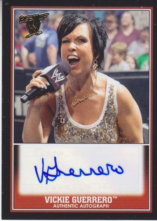 2013 Topps WWE Best of the WWE Vickie Guerrero auto 2017 approx value:$20