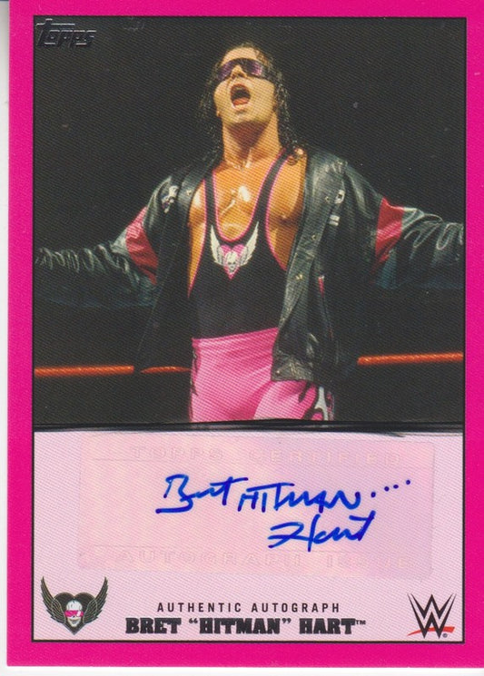 2015 Topps WWE Road to Wrestlemania Bret Hart Autograph (Canadian Exclusive) 2017 approx value:$75