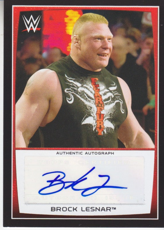 2015 Topps WWE Road to Wrestlemania Brock Lesnar Autograph 2017 approx value:$150 PW Catalog