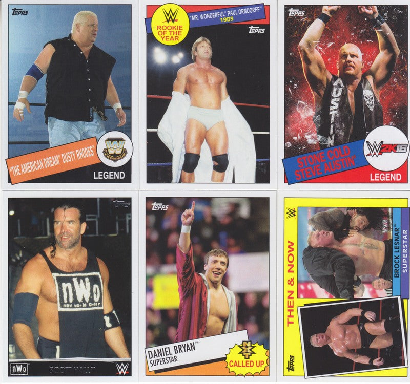 2015 WWE Topps Heritage mini-master set (111) w/5 insert sets mint PW Catalog