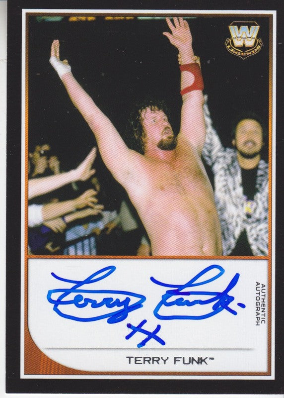2016 WWE Topps Road to Wrestlemania Terry Funk Autograph 2017 approx value:$30 PW Catalog