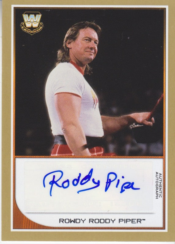 2016 WWE Topps Road to Wrestlemania Roddy Piper Auto #7/10 2017 approx value:$150 PW Catalog