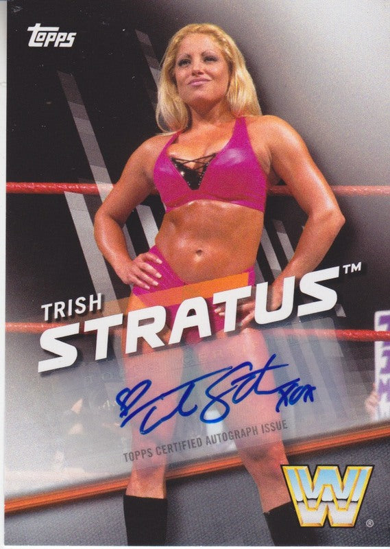 2016 Topps WWE Diva Revolution Trish Stratus autograph 2017 approx value:$25 PW Catalog