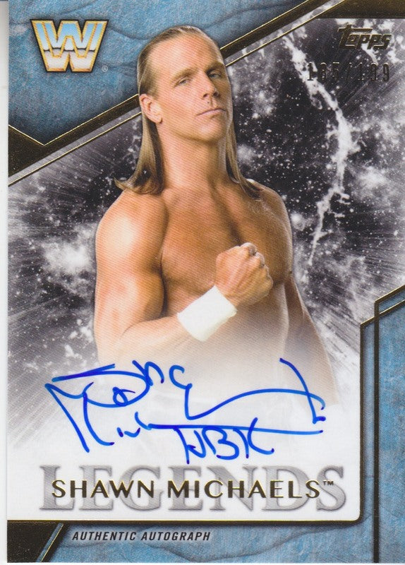 2017 Topps WWE Legends Shawn Michaels auto 2018 approx value:$35 PW Catalog