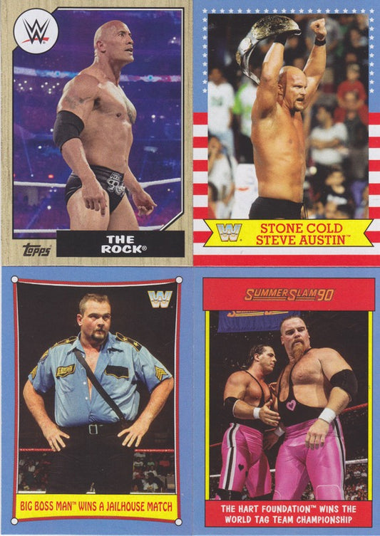 2017 Topps WWE Heritage Mini-Master set (100) w/3 Summerslam insert sets 2017 approx value:$50 PW Catalog