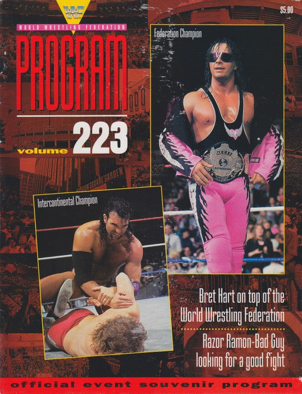 WWF Wrestling Program Volume 223 Magazine PWcatalog