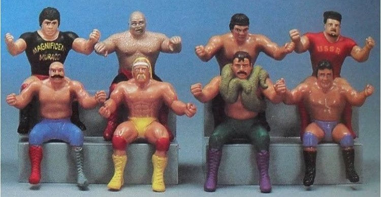 WWF LJN Wrestling Superstars Thumb Wrestlers Unreleased/Prototype Don Muraco, George Steele & Tito Santana [Unreleased] Action & Toy Figures PWcatalog