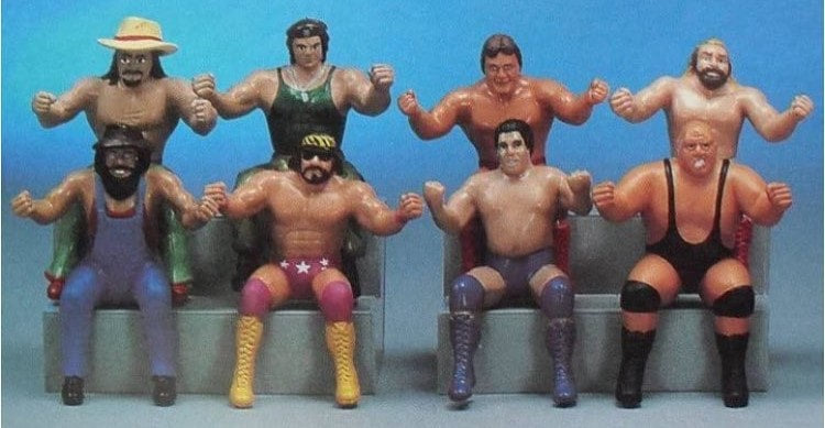 WWF LJN Wrestling Superstars Thumb Wrestlers Unreleased/Prototype Terry Funk, Corporal Kirchner & Andre the Giant [Unreleased] Action & Toy Figures PWcatalog