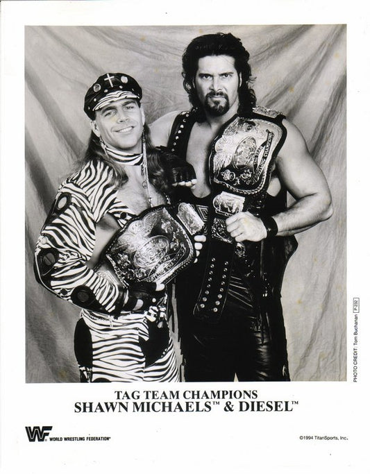 1994 WWF TAG TEAM CHAMPIONS Shawn Michaels , Diesel P232 (RARE b/w 