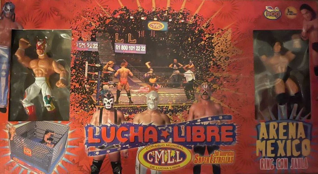 CMLL Hag Distribuidoras Super Estrellas Wrestling Rings & Playsets: Arena Mexico [With Ultimo Guerrero & Hijo del Perro Aguayo]