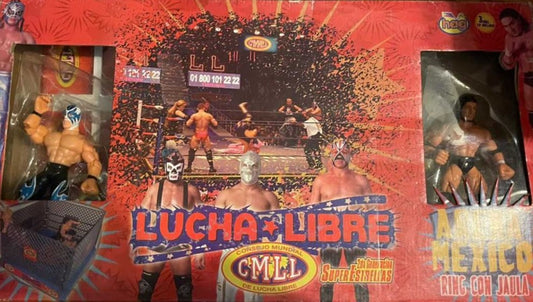 CMLL Hag Distribuidoras Super Estrellas Wrestling Rings & Playsets: Arena Mexico [With Atlantis & Hijo del Perro Aguayo]