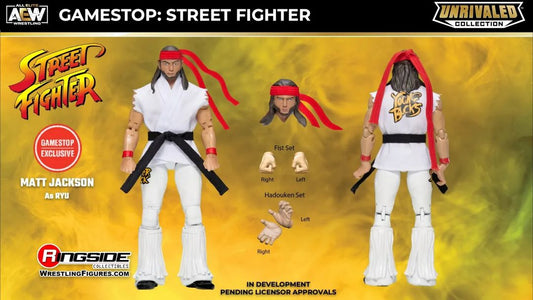 AEW Jazwares Unrivaled Collection Street Fighter Matt Jackson as Ryu [Exclusive]