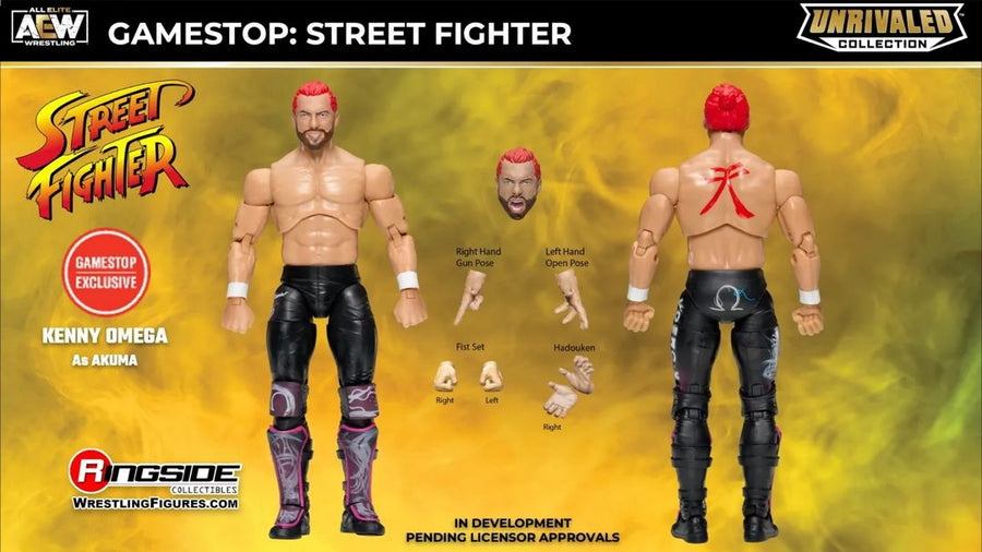 AEW Jazwares Unrivaled Collection Street Fighter Kenny Omega as Akuma [Exclusive] Action & Toy Figures PWcatalog