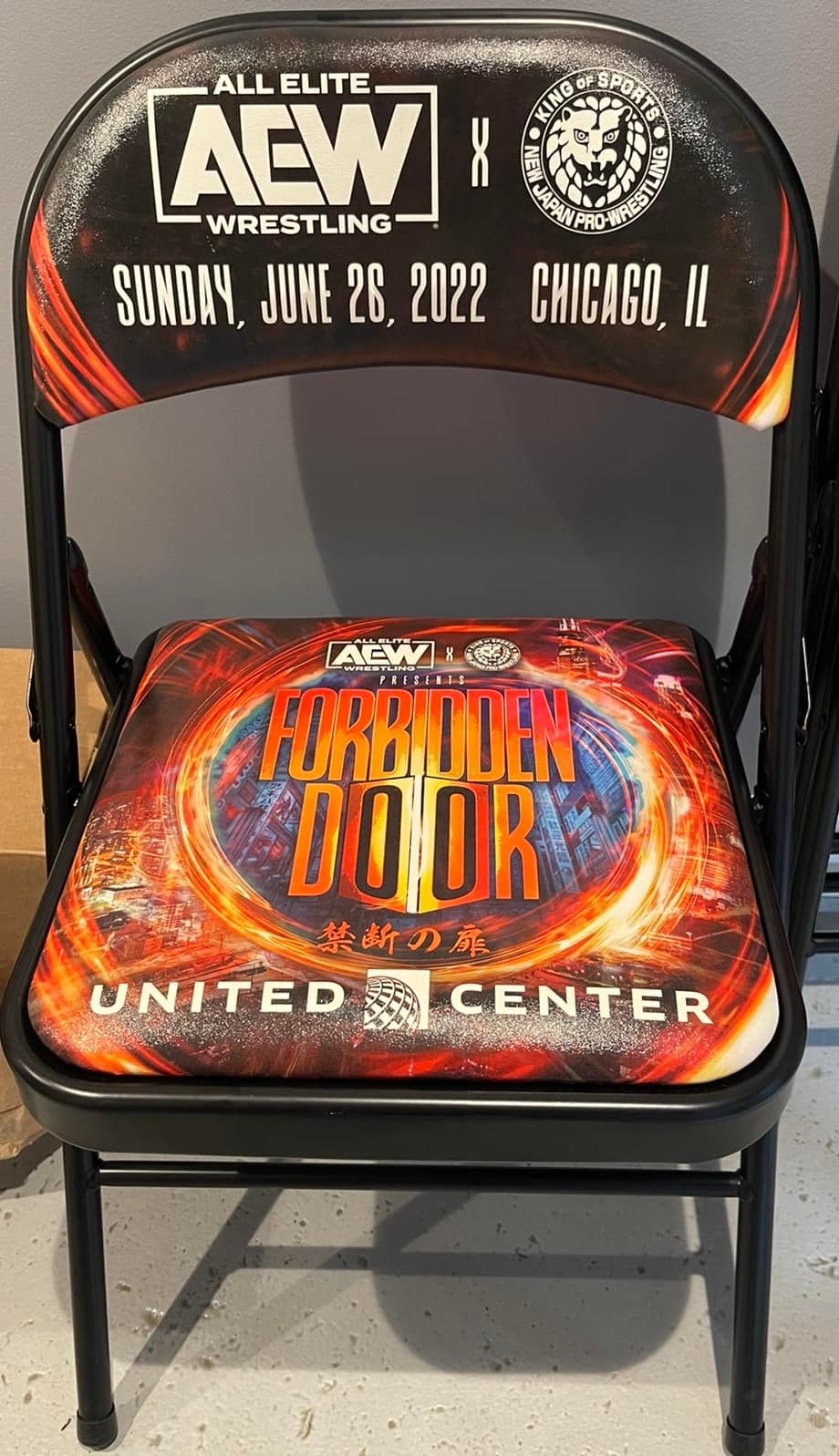 AEW NJPW Forbidden Door 2022 PPV event chair